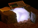 Kostka Świecąca GRANIT LED RGB 8x9x6,5 (ZESTAW 6szt) MLECZNY LUB TRANSPARENTNY + AKCESORIA