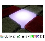 Kostka Świecąca Nostalit LED RGB 12x12x6cm (Zestaw - 6szt.) Z AKCESORIAMI